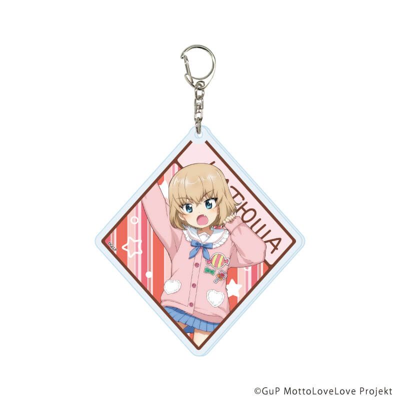 アクリルキーホルダー「ガールズ＆パンツァー もっとらぶらぶ作戦です！」09/制服アレンジver. コンプリートセット(全6種)(描き下ろしイラスト)