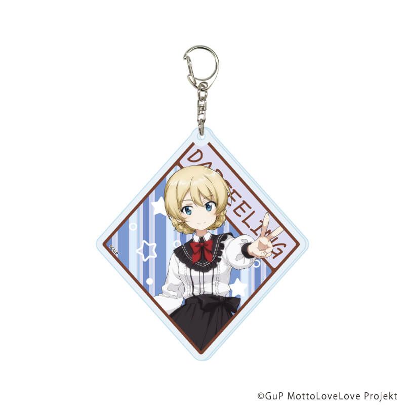 アクリルキーホルダー「ガールズ＆パンツァー もっとらぶらぶ作戦です！」09/制服アレンジver. トレーディング(6種)(描き下ろしイラスト)