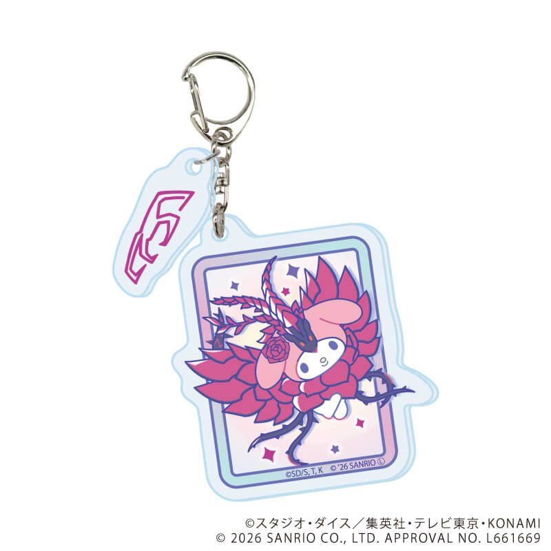 パーツ付きアクリルキーホルダー「遊☆戯☆王5D's×サンリオキャラクターズ」01/コンプリートセット(全6種)(コラボイラスト)