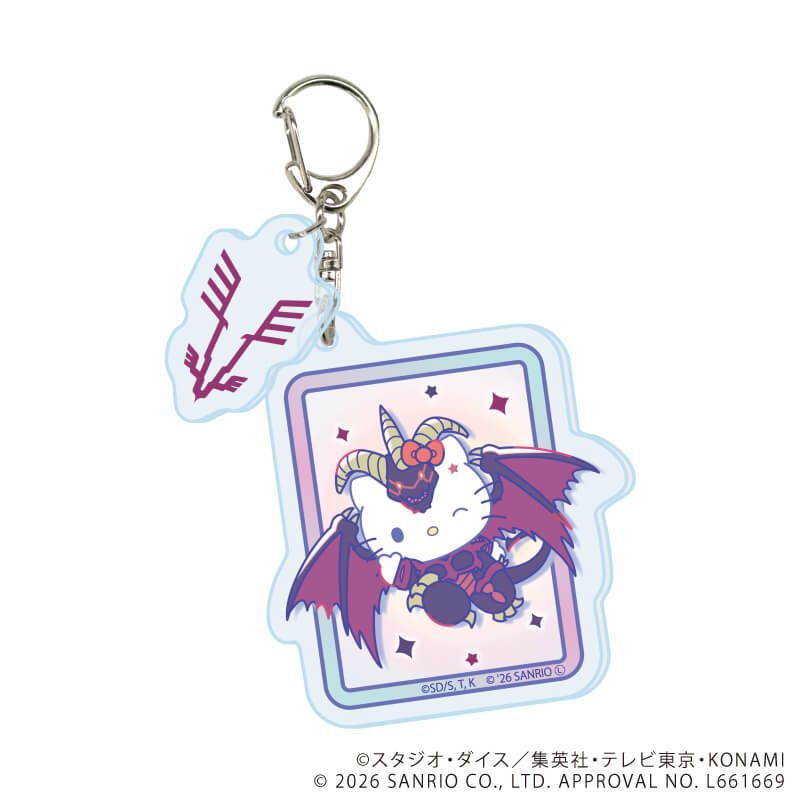 パーツ付きアクリルキーホルダー「遊☆戯☆王5D's×サンリオキャラクターズ」01/ブラインド(6種)(コラボイラスト)