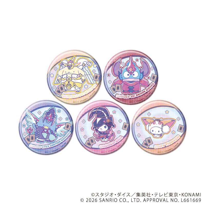 ホログラム缶バッジ(65ｍｍ)「遊☆戯☆王ZEXAL×サンリオキャラクターズ」01/コンプリートセット(全5種)(コラボイラスト)