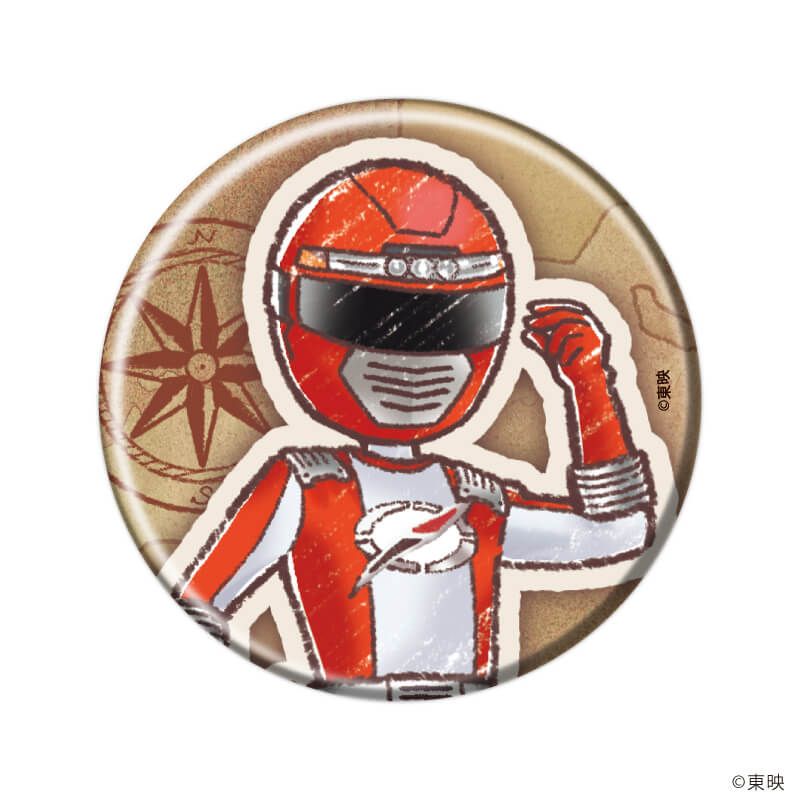 缶バッジ「轟轟戦隊ボウケンジャー」01/ブラインド(6種)(グラフアートイラスト)