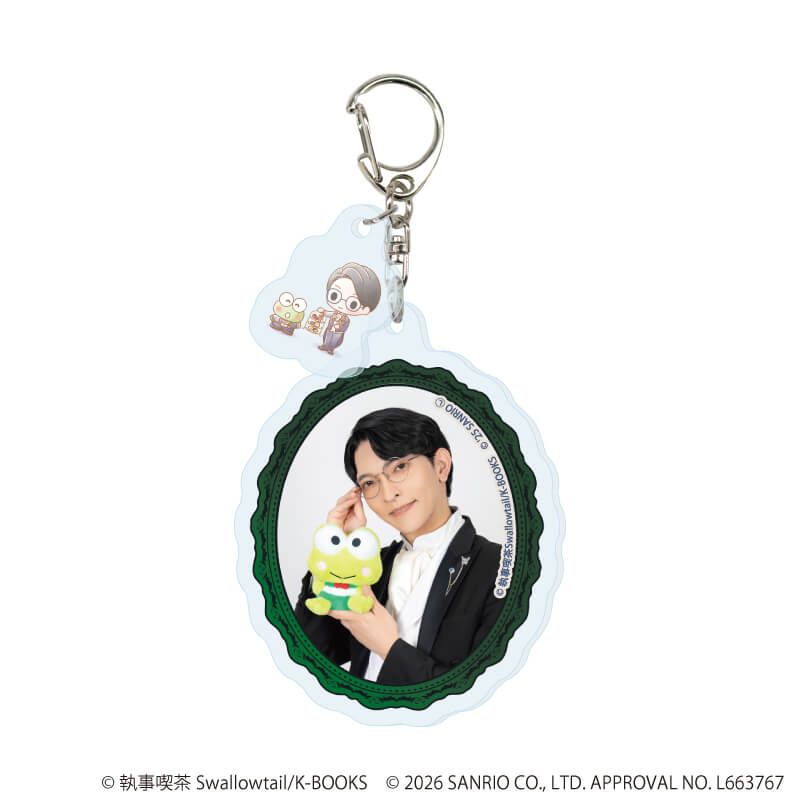 パーツ付きアクリルキーホルダー「執事喫茶スワロウテイル×サンリオキャラクターズ」01/コンプリートセット(全6種)