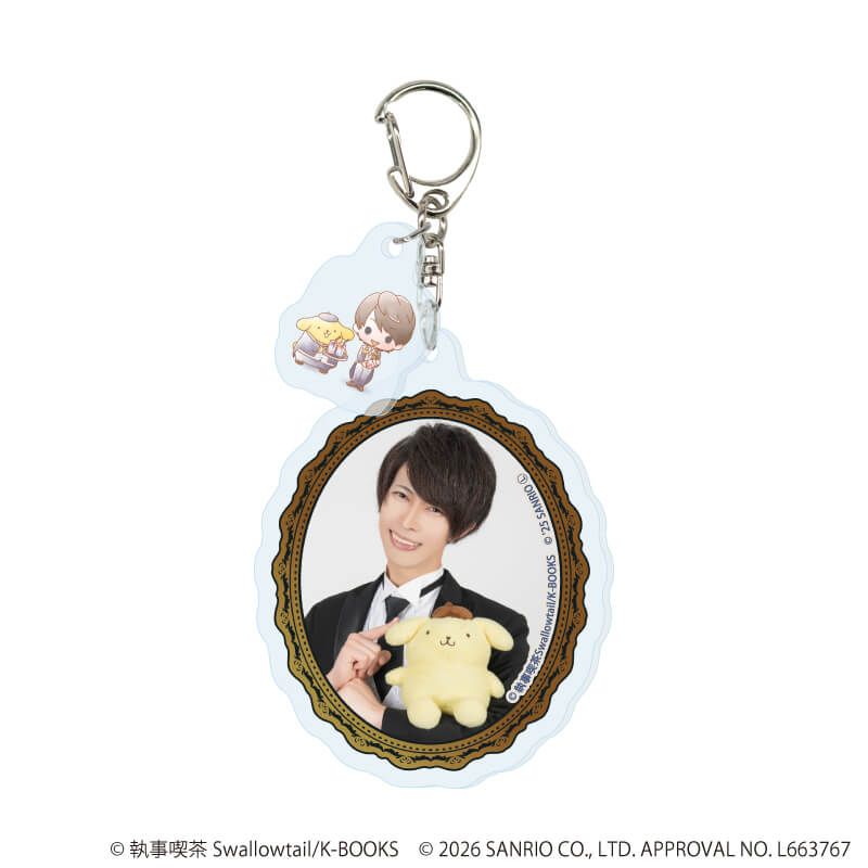 パーツ付きアクリルキーホルダー「執事喫茶スワロウテイル×サンリオキャラクターズ」01/コンプリートセット(全6種)