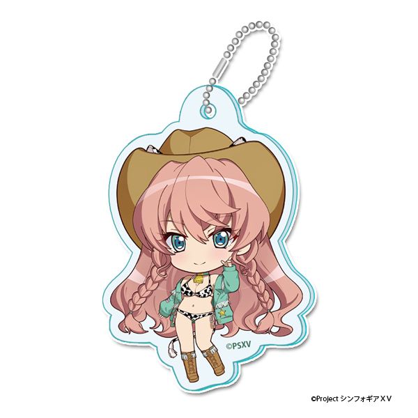 戦姫絶唱シンフォギアＸＶ ぷちちょこミニアクリルキーホルダー【マリア・カデンツァヴナ・イヴ】カウガールver.