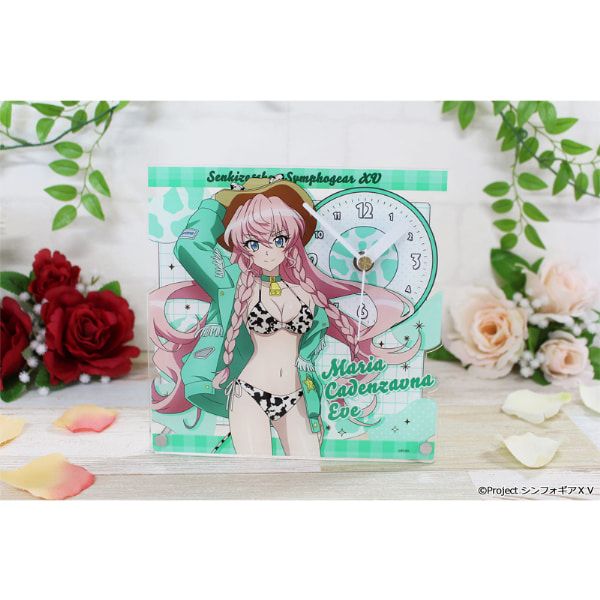 戦姫絶唱シンフォギアＸＶ 描き下ろし アクリル置時計【マリア・カデンツァヴナ・イヴ】カウガールver.