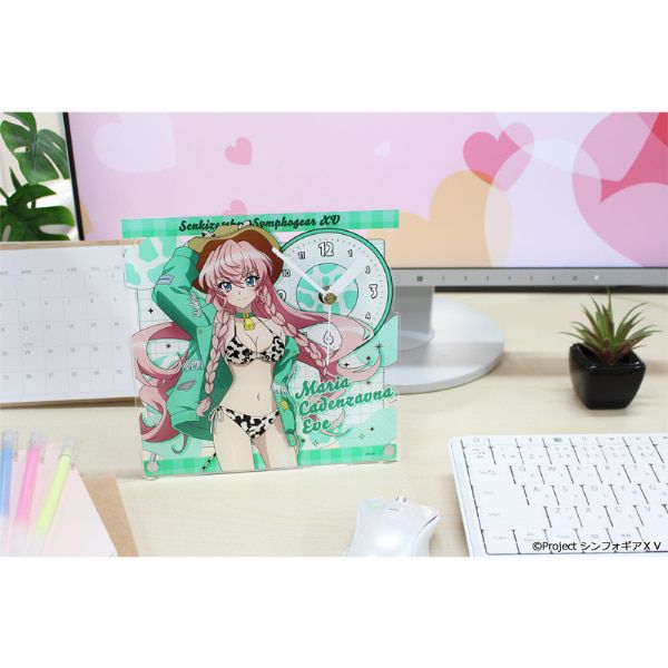 戦姫絶唱シンフォギアＸＶ 描き下ろし アクリル置時計【マリア・カデンツァヴナ・イヴ】カウガールver.