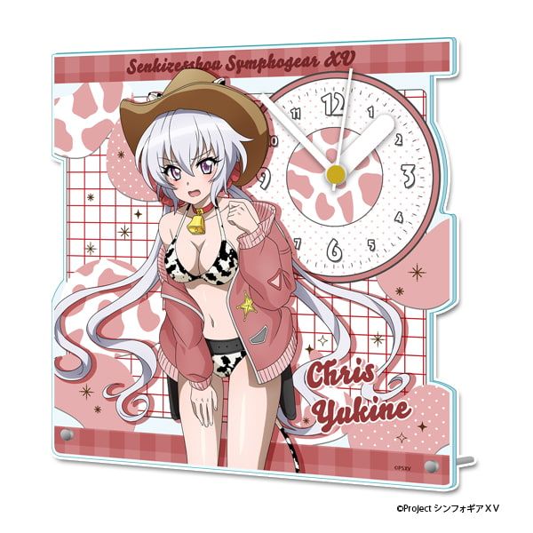 戦姫絶唱シンフォギアＸＶ 描き下ろし アクリル置時計【雪音クリス】カウガールver.
