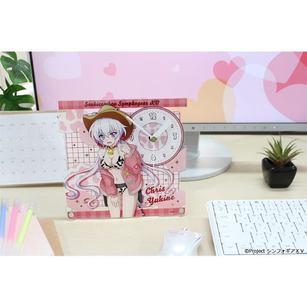 戦姫絶唱シンフォギアＸＶ 描き下ろし アクリル置時計【雪音クリス】カウガールver.