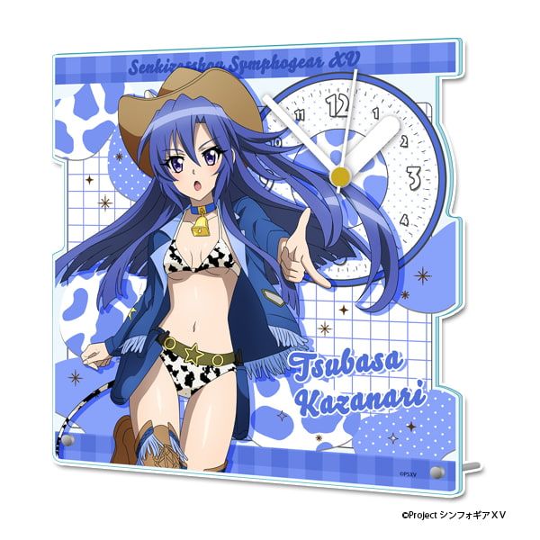 戦姫絶唱シンフォギアＸＶ 描き下ろし アクリル置時計【風鳴 翼】カウガールver.