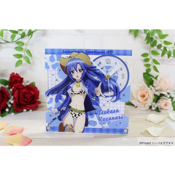 戦姫絶唱シンフォギアＸＶ 描き下ろし アクリル置時計【風鳴 翼】カウガールver.