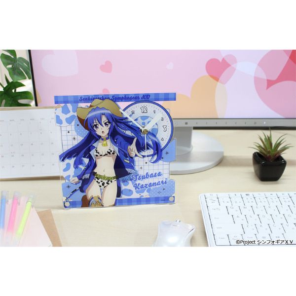 戦姫絶唱シンフォギアＸＶ 描き下ろし アクリル置時計【風鳴 翼】カウガールver.