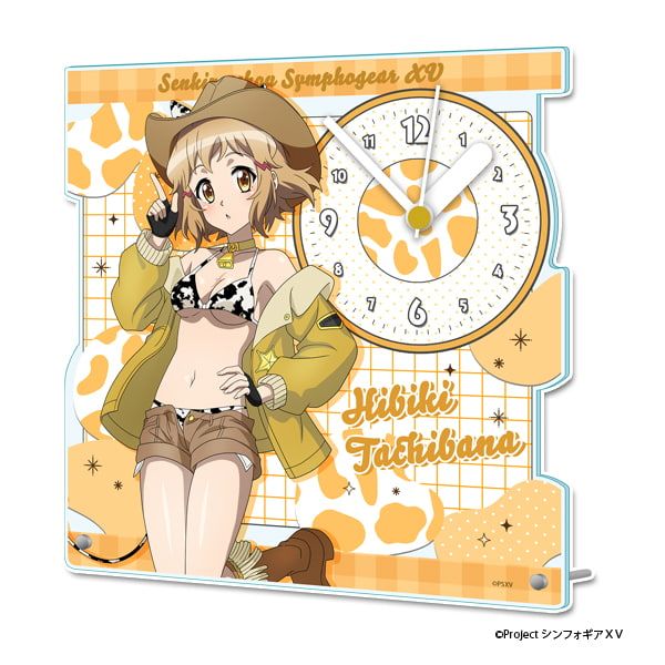 戦姫絶唱シンフォギアＸＶ 描き下ろし アクリル置時計【立花 響】カウガールver.