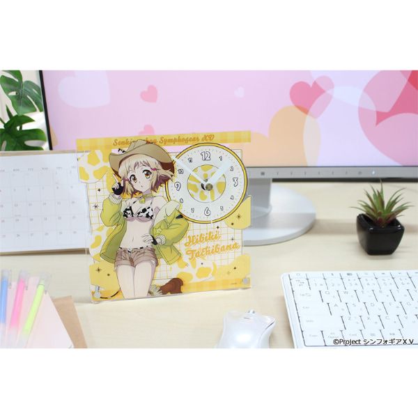 戦姫絶唱シンフォギアＸＶ 描き下ろし アクリル置時計【立花 響】カウガールver.