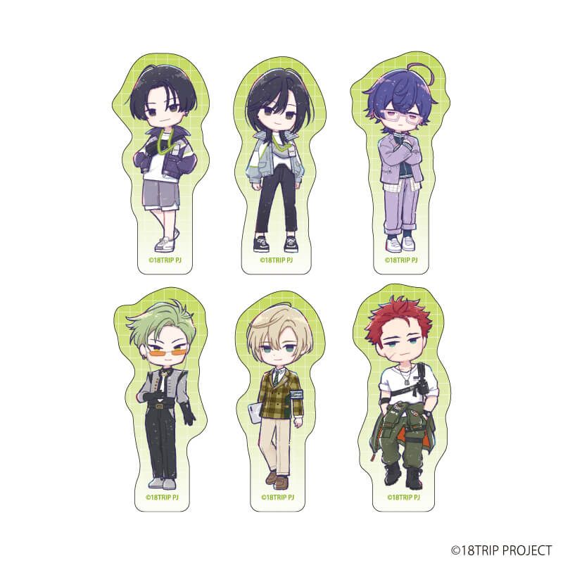 フレークシール(6枚セット)『18TRIP』01/A(グラフアートイラスト)