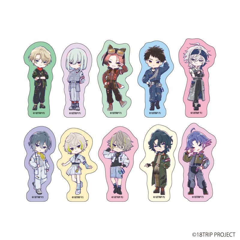 フレークシール(10枚セット)『18TRIP』02/B(グラフアートイラスト)