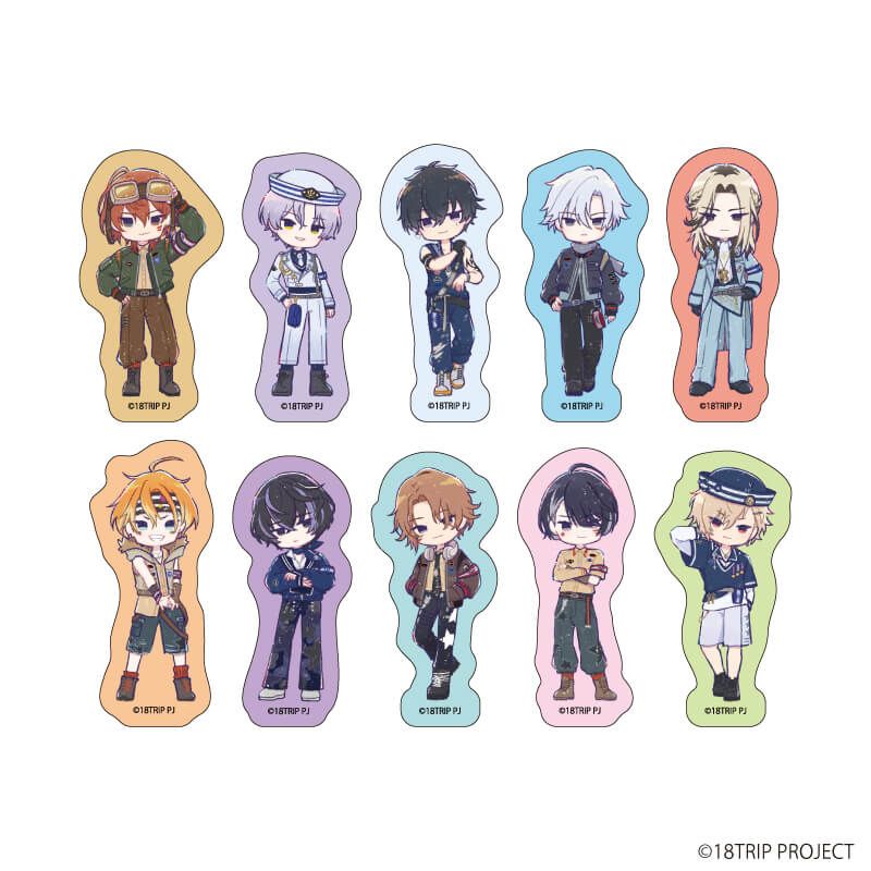 フレークシール(10枚セット)『18TRIP』01/A(グラフアートイラスト)
