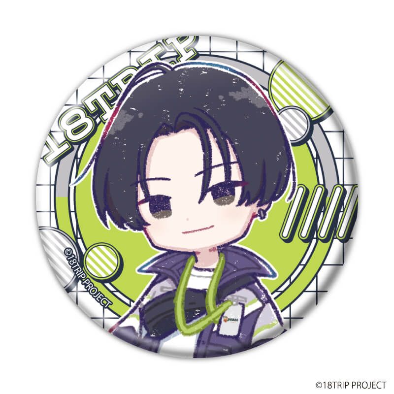 缶バッジ『18TRIP』10/ブラインド(6種)(グラフアートイラスト)