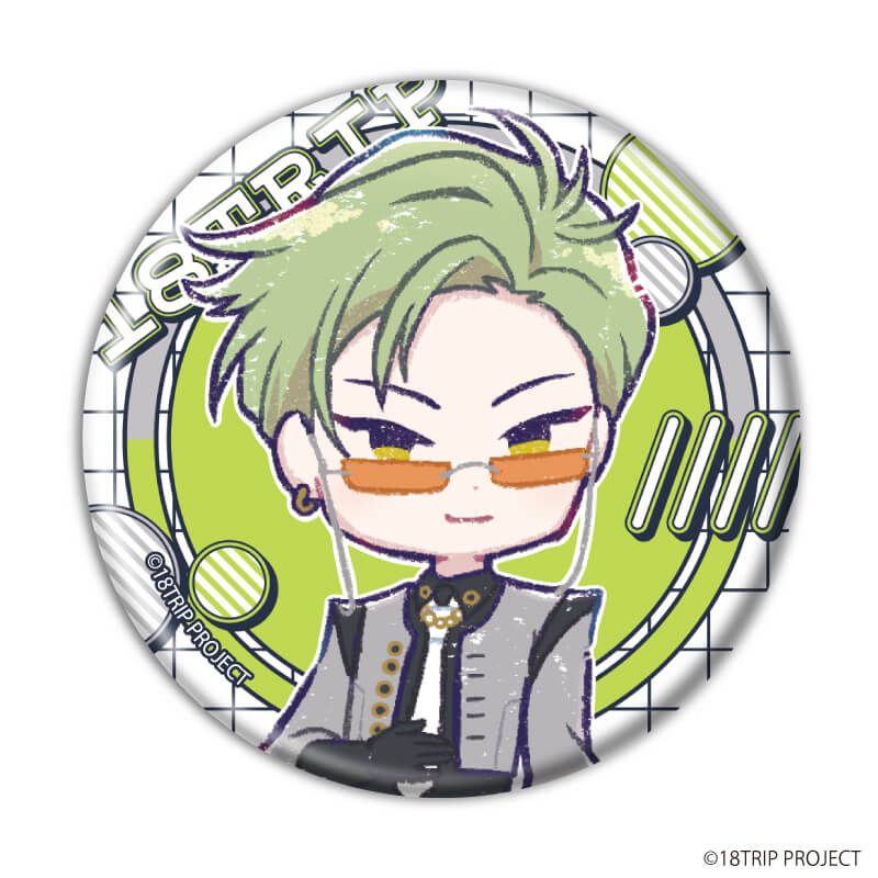缶バッジ『18TRIP』10/ブラインド(6種)(グラフアートイラスト)