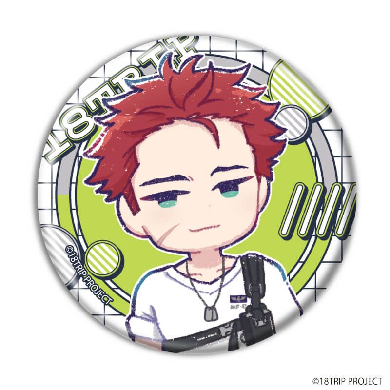 缶バッジ『18TRIP』10/ブラインド(6種)(グラフアートイラスト)