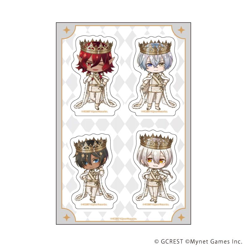 PETANTシール「夢王国と眠れる100人の王子様」18/集合デザインC(ミニキャライラスト)