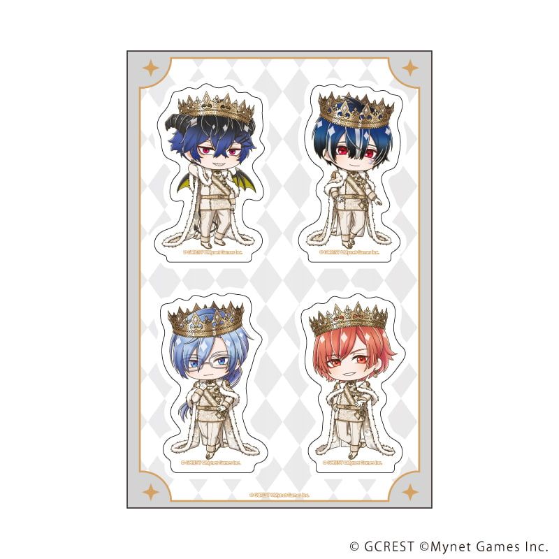 PETANTシール「夢王国と眠れる100人の王子様」17/集合デザインB(ミニキャライラスト)