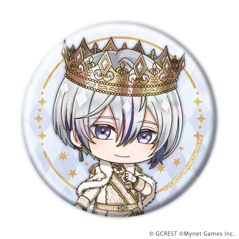 ホログラム缶バッジ(57mm)「夢王国と眠れる100人の王子様」27/コンプリートセット(全8種)(ミニキャライラスト)