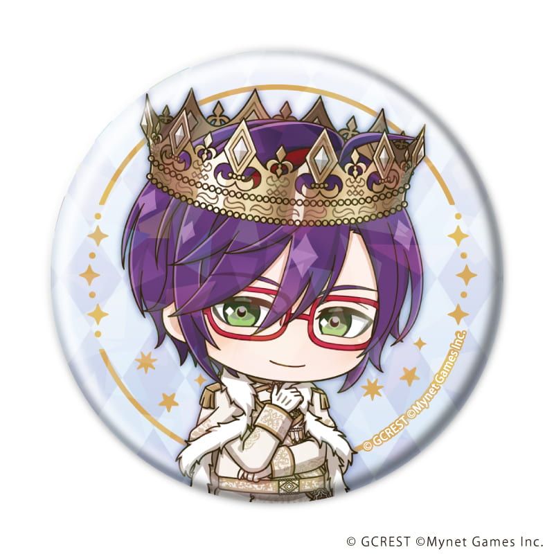 ホログラム缶バッジ(57mm)「夢王国と眠れる100人の王子様」26/コンプリートセット(全8種)(ミニキャライラスト)