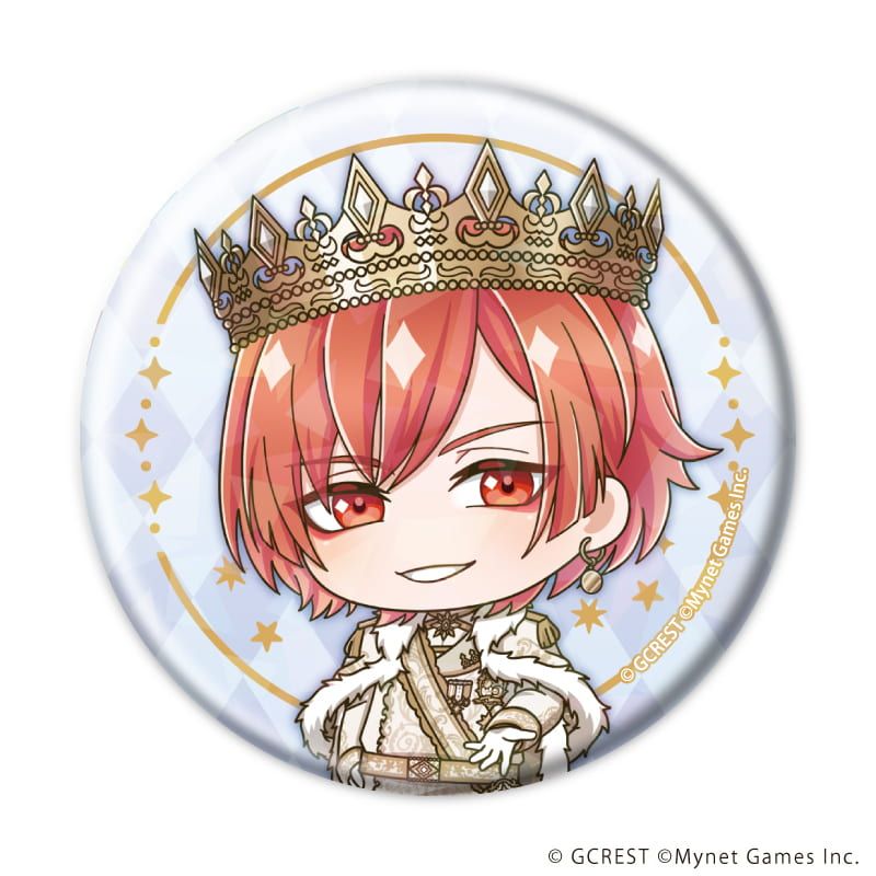 ホログラム缶バッジ(57mm)「夢王国と眠れる100人の王子様」26/コンプリートセット(全8種)(ミニキャライラスト)