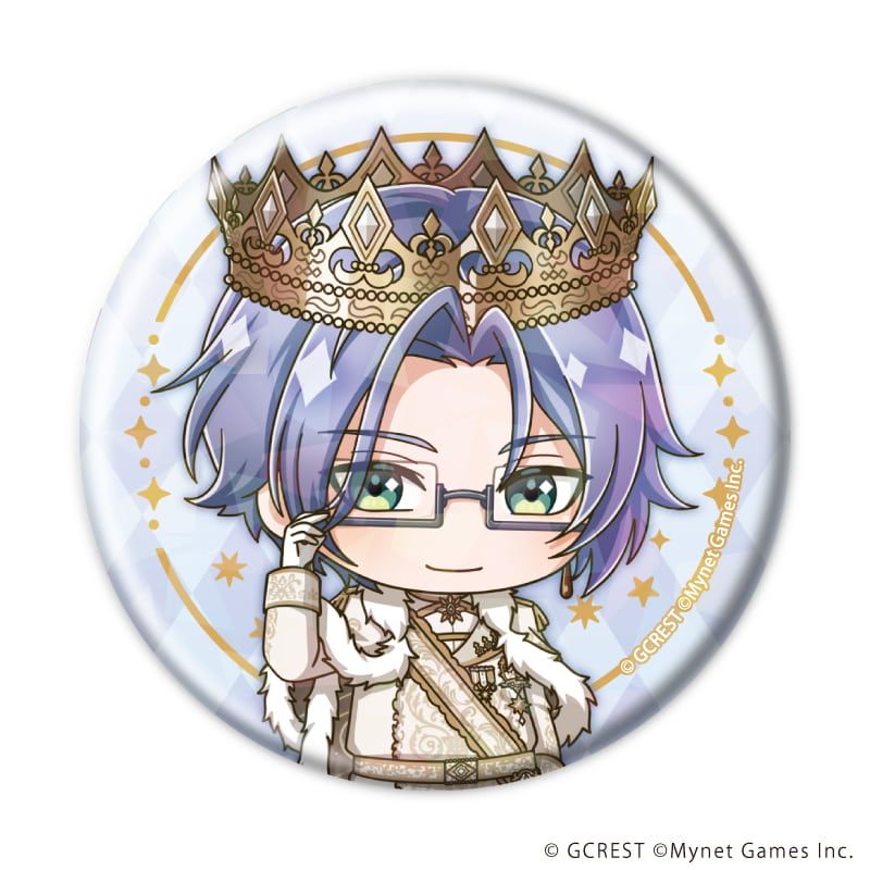 ホログラム缶バッジ(57mm)「夢王国と眠れる100人の王子様」27/ブラインド(8種)(ミニキャライラスト)