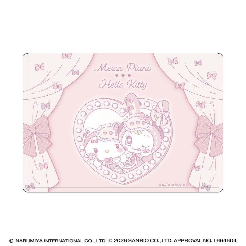 キャラクリアケース「メゾピアノ×ハローキティ」02/パターンB(コラボイラスト)