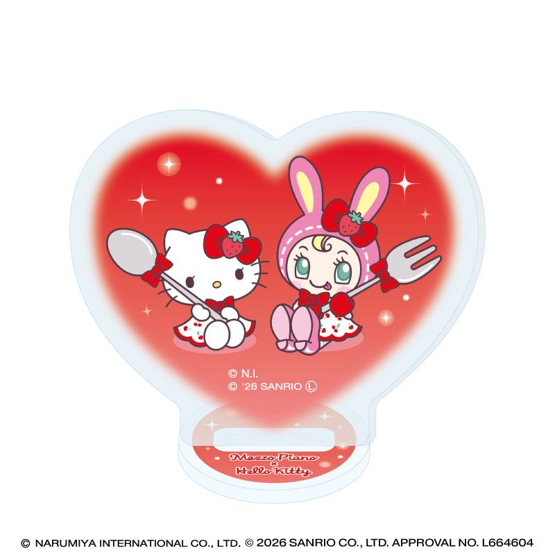 アクリルぷちスタンド「メゾピアノ×ハローキティ」01/コンプリートセット(全6種)(コラボイラスト)