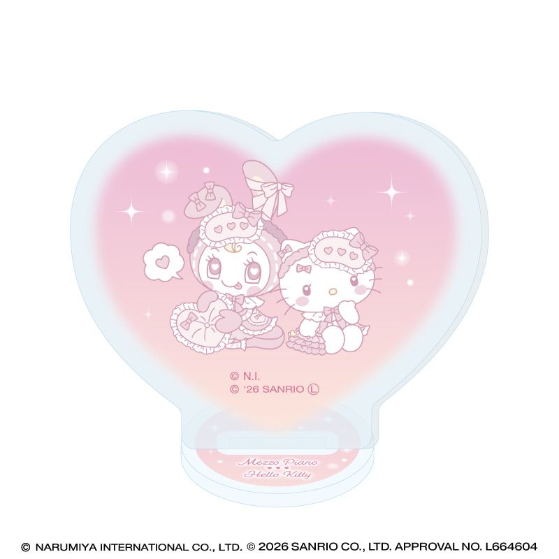 アクリルぷちスタンド「メゾピアノ×ハローキティ」01/コンプリートセット(全6種)(コラボイラスト)