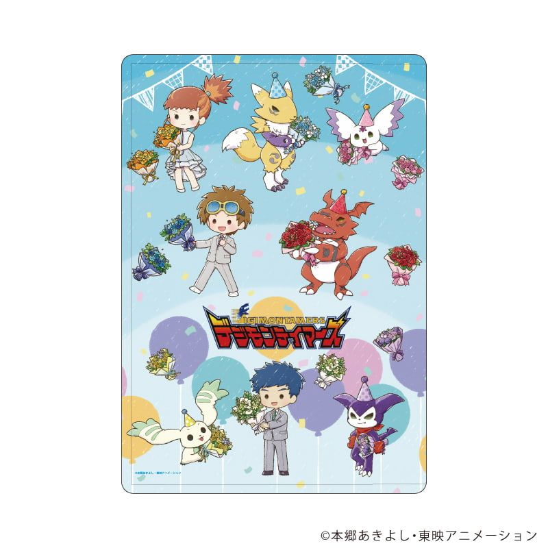 キャラクリアケース「デジモンテイマーズ」04/集合デザイン お祝いver.(グラフアートイラスト)