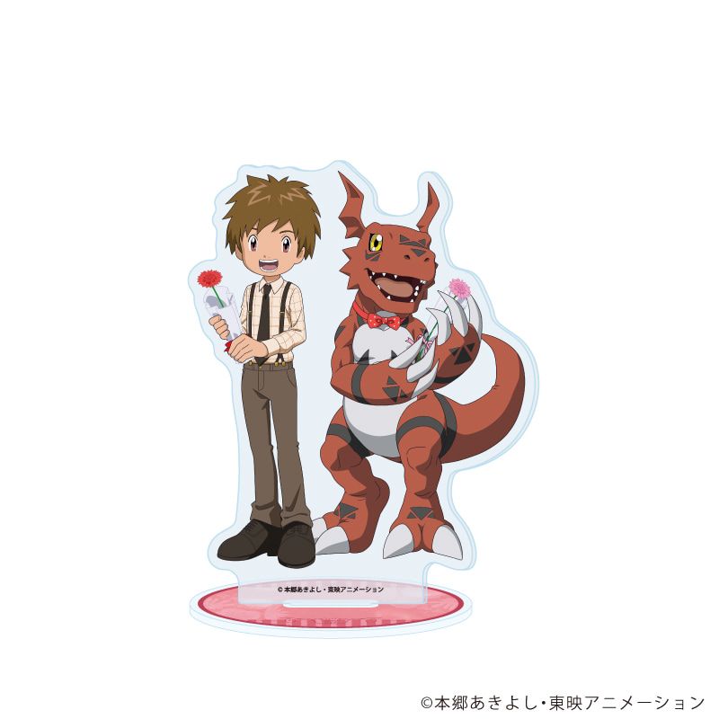 アクリルスタンド「デジモンテイマーズ」11/タカト&ギルモン お祝いver.(描き下ろしイラスト)