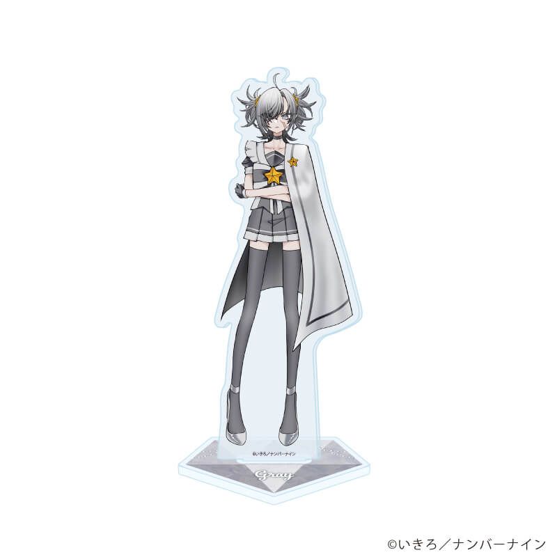 アクリルスタンド「魔法少女ピンクブルー」07/グレー(公式イラスト)