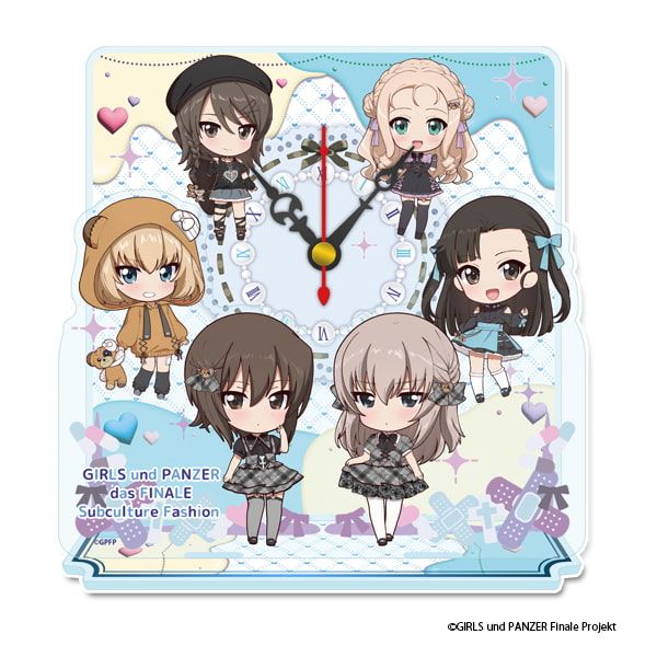 ガールズ＆パンツァー 最終章 ぷちちょこミニアクリル置時計【サブカルファッションver.】B