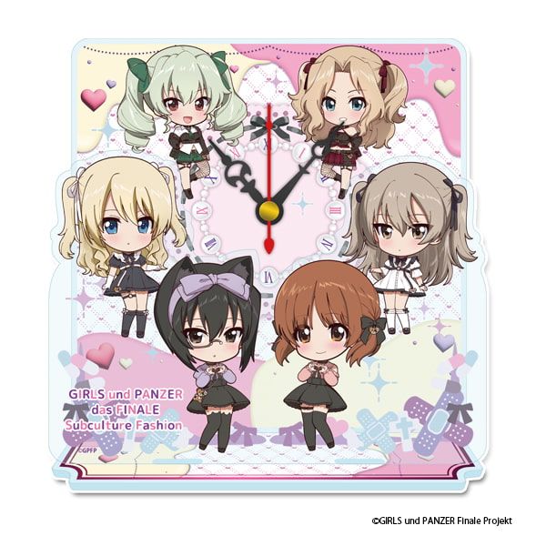 ガールズ＆パンツァー 最終章 ぷちちょこミニアクリル置時計【サブカルファッションver.】A