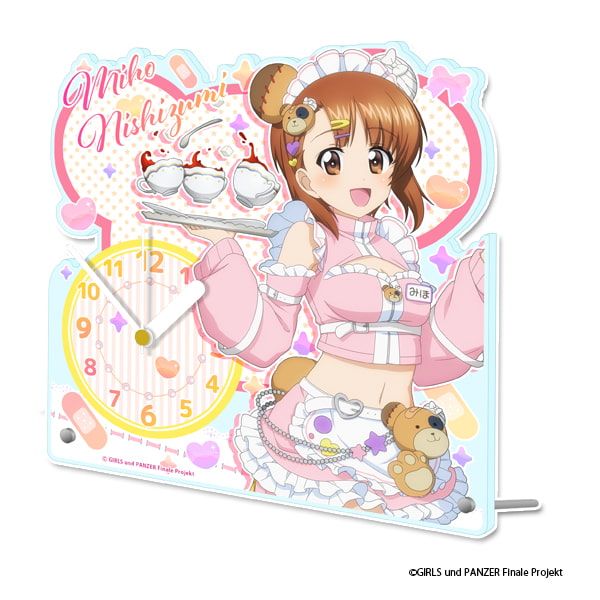 ガールズ＆パンツァー 最終章 描き下ろし アクリル置時計【西住みほ】ジャージメイドver.