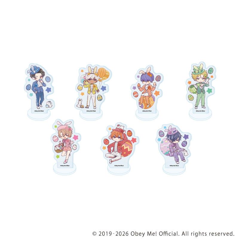 アクリルぷちスタンド「Obey Me! Nightbringer」22/イースターver.コンプリートセット(全7種)(レトロアートイラスト)