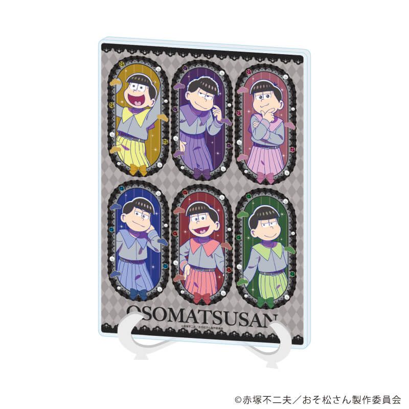 アクリルアートボード(A5サイズ)「おそ松さん」01/コマ割りデザイン 和風セーラーver.(描き下ろしイラスト)