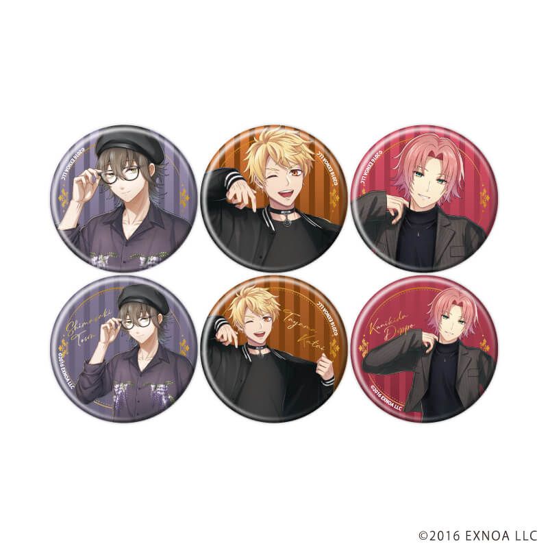 缶バッジ「文豪とアルケミスト」59/ブラックコーデver. コンプリートセット(全6種)(描き起こしイラスト)