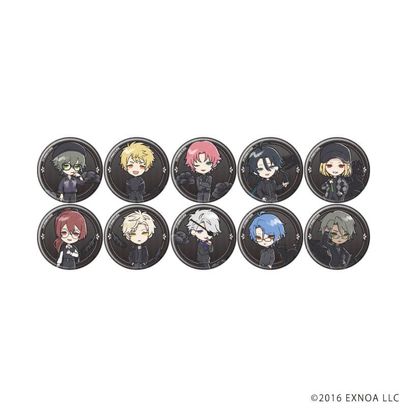 缶バッジ「文豪とアルケミスト」60/ブラックコーデver. ブラインド(10種)(グラフアートイラスト)