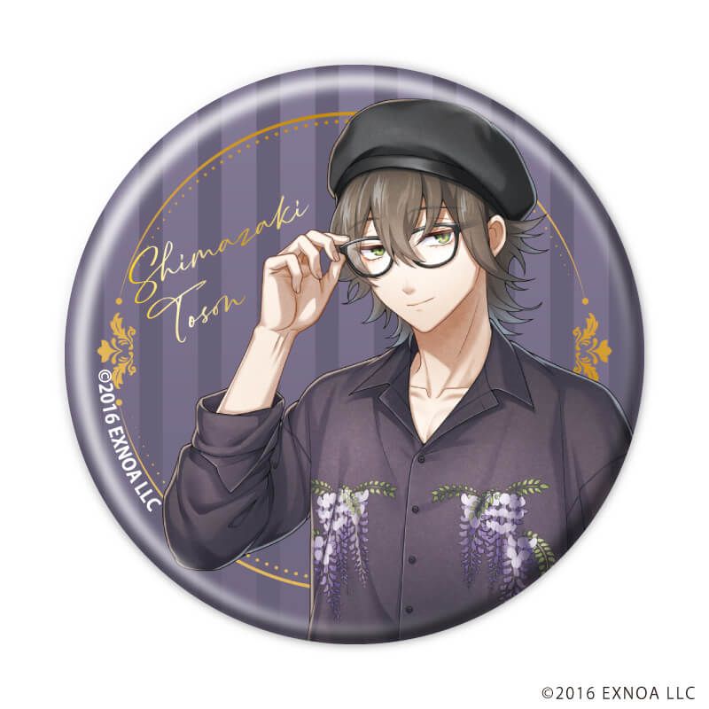 缶バッジ「文豪とアルケミスト」59/ブラックコーデver. ブラインド(6種)(描き起こしイラスト)