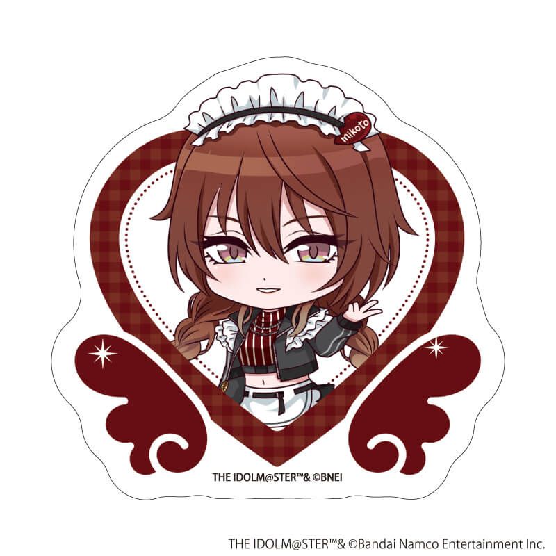 ダイカットステッカー「アイドルマスター シャイニーカラーズ」57/緋田美琴 黒色天使ver.(ミニキャライラスト)