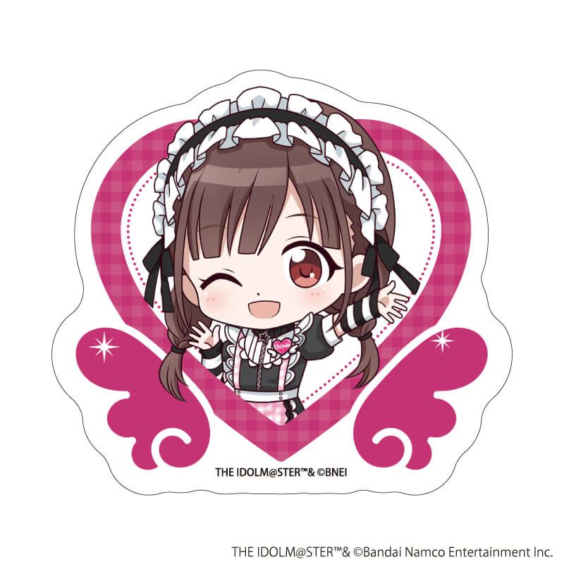 ダイカットステッカー「アイドルマスター シャイニーカラーズ」52/園田智代子 黒色天使ver.(ミニキャライラスト)