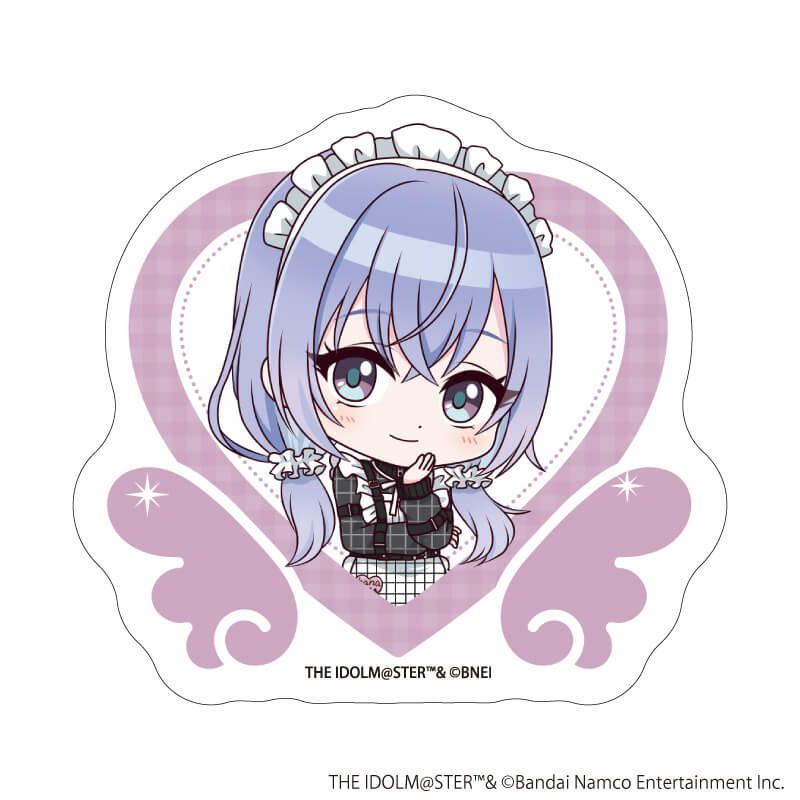 ダイカットステッカー「アイドルマスター シャイニーカラーズ」49/鈴木羽那 黒色天使ver.(ミニキャライラスト)