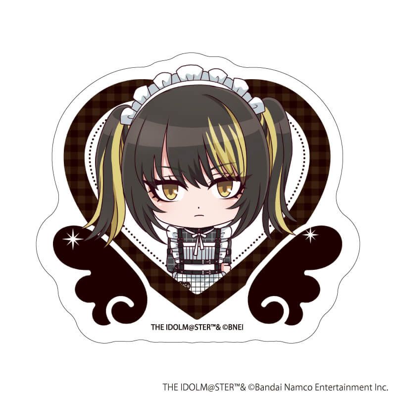 ダイカットステッカー「アイドルマスター シャイニーカラーズ」48/斑鳩ルカ 黒色天使ver.(ミニキャライラスト)