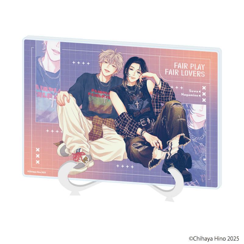 アクリルアートボード「フェアプレイ・フェアラバーズ」01/諏訪＆長峰(描き下ろしイラスト)