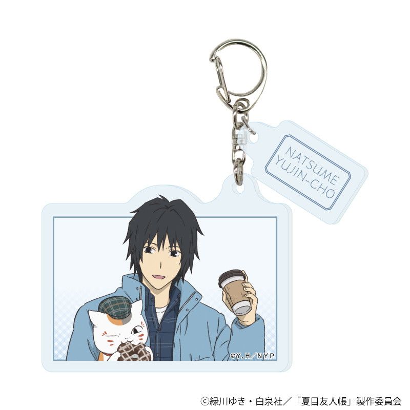 パーツ付きアクリルキーホルダー「夏目友人帳」02/チェック柄ver. コンプリートセット(全5種)(描き下ろしイラスト)
